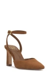 Vince Camuto Galees Ankle Strap Pump In Brown
