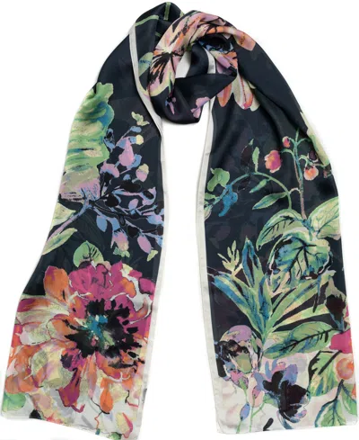 Vince Camuto Garden Blooms Oblong Scarf In Blue