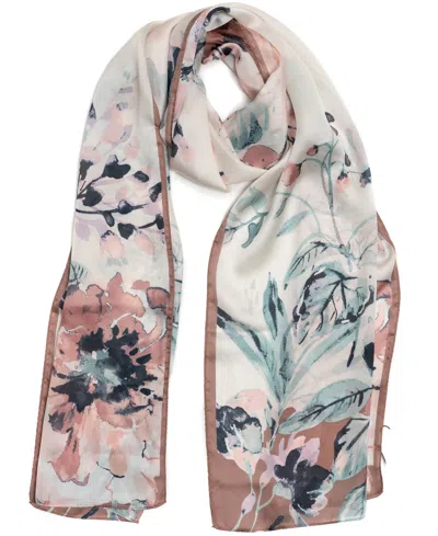 Vince Camuto Garden Blooms Oblong Scarf In Neutral