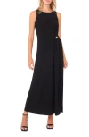 Vince Camuto Gathered Twist Maxi Dress In Black