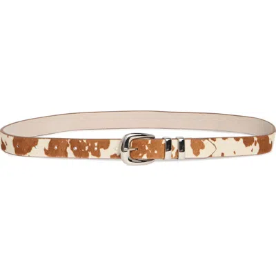 Vince Camuto Genuine Calf Hair Belt In Cowhide