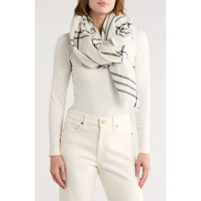 Vince Camuto Geo Pattern Fringe Square Scarf In Multi