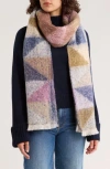 Vince Camuto Geometric Brushed Scarf In Multi