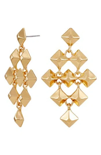 Vince Camuto Geometric Chandelier Earrings In Gold Tone