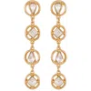 Vince Camuto Geometric Crystal Linear Drop Earrings In Gold Tone