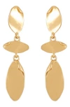 Vince Camuto Geometric Drop Earrings In Gold Tone