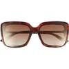 Vince Camuto Geometric Sunglasses In Tortoise