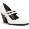 Vince Camuto Gessyca Double Buckle Pump In Coconut Cream