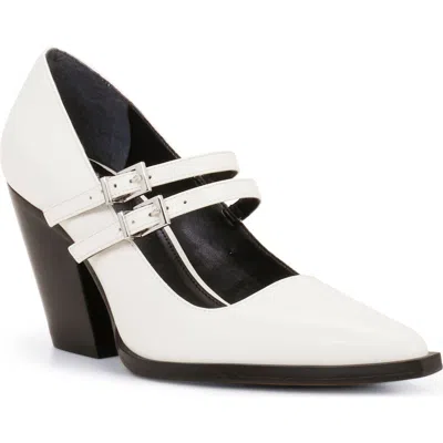 Vince Camuto Gessyca Double Buckle Pump In Coconut Cream