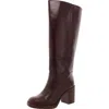 Vince Camuto Sangeti Womens Extra Wide Calf Leather Knee-high Boots In Brown