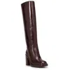 Vince Camuto Womens Zipper Man Made Knee-high Boots In Brown