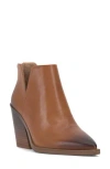 Vince Camuto Gidgeta Block Bootie In Golden Walnut