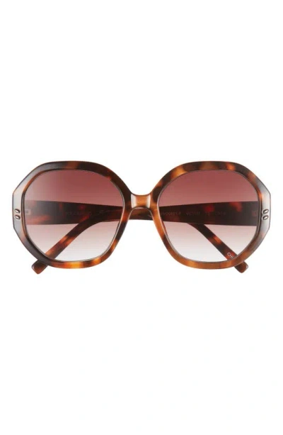 Vince Camuto Glam Gradient Geo Sunglasses In Brown
