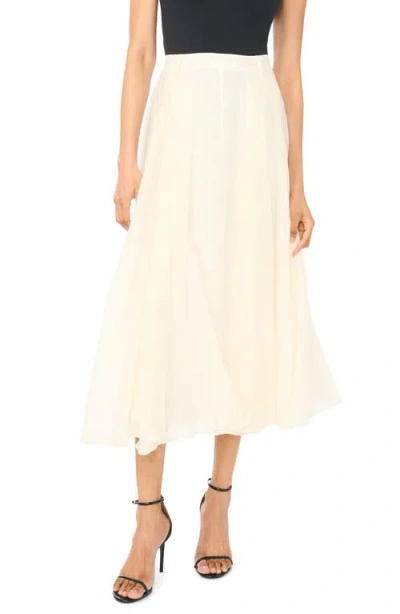 Vince Camuto Godet Midi Skirt In White
