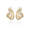 Vince Camuto Gold-tone And Crystal Small Hoop Earring With Stones In Gold