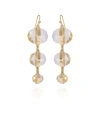 Vince Camuto Gold-tone Clear Glass Stone Linear Drop Earrings In Gold