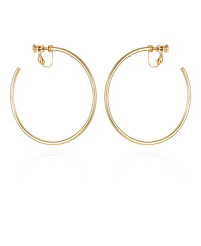 Vince Camuto Large Open Hoop Earrings In Gold-tone