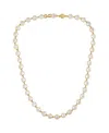 Vince Camuto Gold Tone Cubic Zirconia Bezel Necklace In Gold
