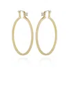 Vince Camuto Gold-tone Cubic Zirconia Large Hoops Earrings In Gold