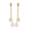 Vince Camuto Gold-tone Cultivated Pearl Dangle Earrings