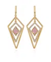 Vince Camuto Gold-tone Diamond Shaped Drop Earrings