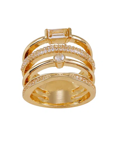 Vince Camuto Gold-tone Four Row Statement Ring