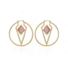 Vince Camuto Gold Tone Geometric Hoop Earrings