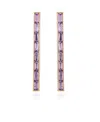 Vince Camuto Gold-tone Glass Stone Baguette Stick Drop Earrings In Gold