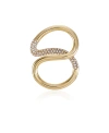 Vince Camuto Gold-tone Glass Stone Twisted Post Earrings In Gold