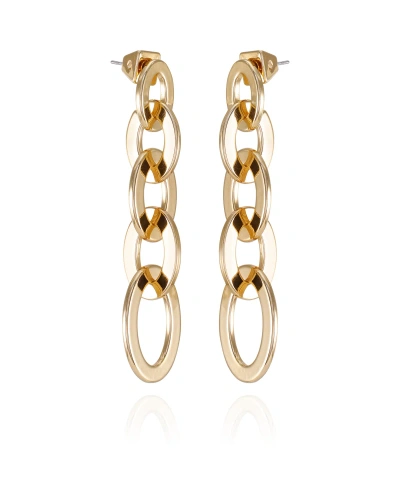 Vince Camuto Gold-tone Linear Link Drop Earrings