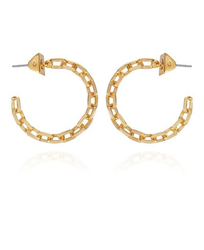 Vince Camuto Gold-tone Link Hoop Earrings