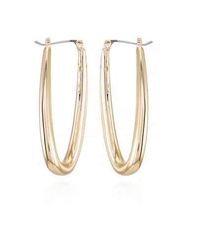 Vince Camuto Gold-tone Oval Hoop Earrings