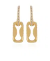 Vince Camuto Gold-tone Pave Interlocking Link Earrings
