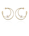 VINCE CAMUTO GOLD-TONE SPIRAL OPEN C HOOP EARRINGS