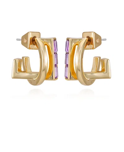 Vince Camuto Gold-tone Square Hoop Earrings