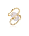 VINCE CAMUTO GOLD-TONE STATEMENT RING, SIZE 7