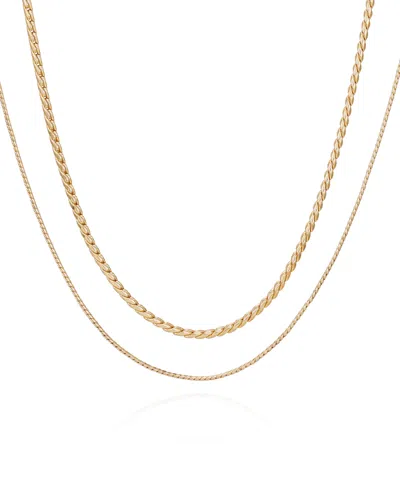 Vince Camuto Gold-tone Tri-layered Chain Necklace