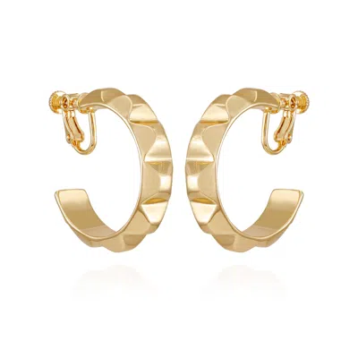 Vince Camuto Goldtone Chunky Clip On Hoop Earrings