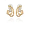 Vince Camuto Goldtone Crystal Stone Small Hoop Earring In Gold