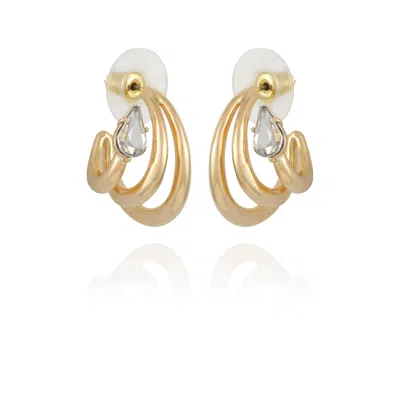 Vince Camuto Goldtone Crystal Stone Small Hoop Earring