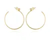 Vince Camuto Goldtone Cubic Zirconia Open Hoop Earrings In Gold