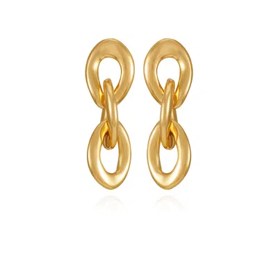 Vince Camuto Goldtone Interlocked Link Drop Earrings