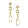 Vince Camuto Goldtone Linear Hoop Post Earrings In Gold