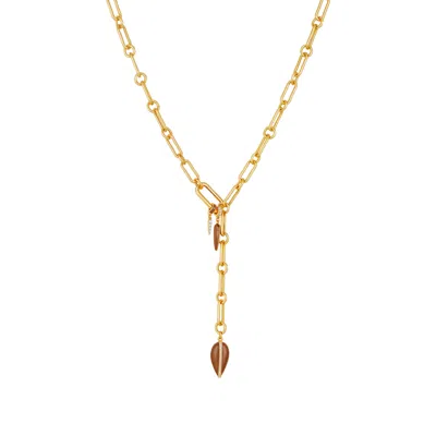 Vince Camuto Goldtone Link Lariat Necklace