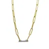 Vince Camuto Goldtone Pave Bar Chain Necklace In Gold