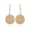 Vince Camuto Goldtone Pave Stone Coin Drop Earrings In Brown
