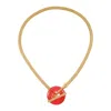 Vince Camuto Goldtone Pink Candy Stone Snake Chain Necklace In Gold