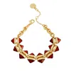 Vince Camuto Goldtone Red Stone Cable Chain Bracelet In Gold