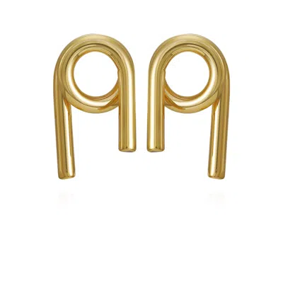 VINCE CAMUTO GOLDTONE SHORT TWISTED DROP EARRINGS