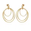 Vince Camuto Goldtone Triple Layered Hoop Drop Earrings In Gold